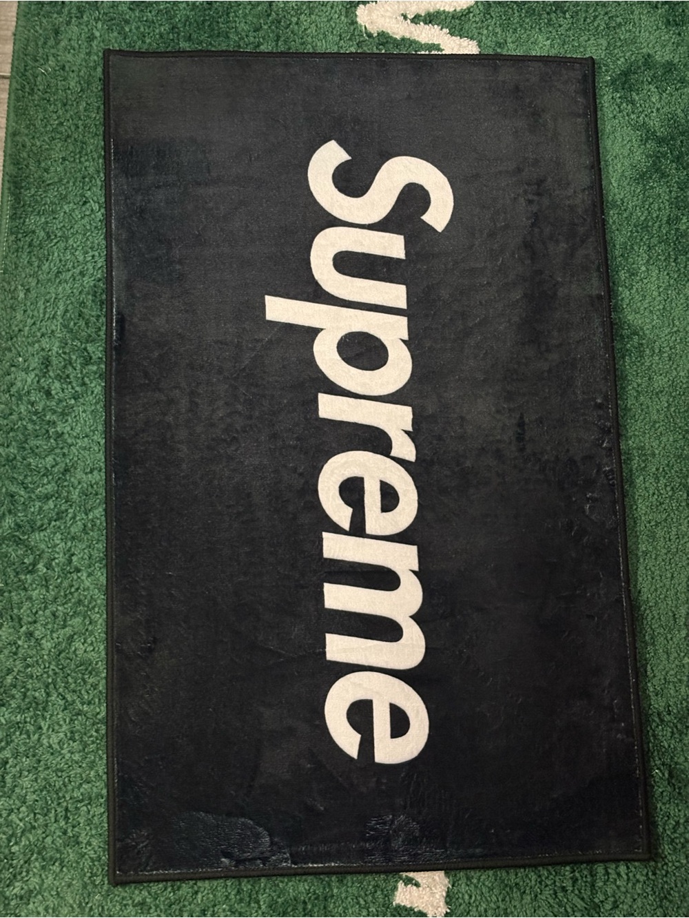 Custom Supreme Black Mat w/ White Vertical Logo